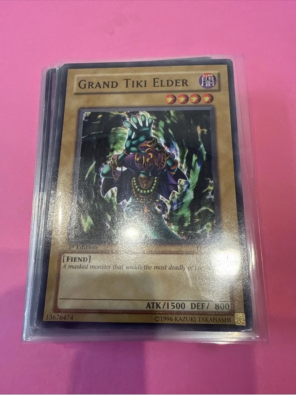 lot of 35 yu-gi-oh vtg 1996 tcg includes grand tiki elder, snake fang, etc